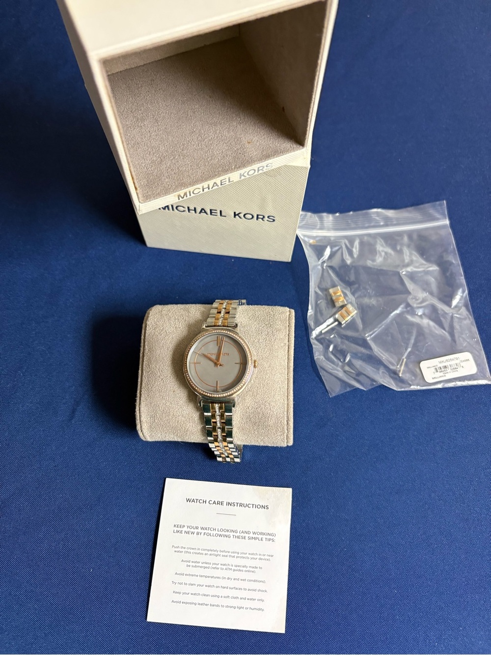Michael Kors Two-Tone Gold and Silver Women's Bracelet Watch brand new